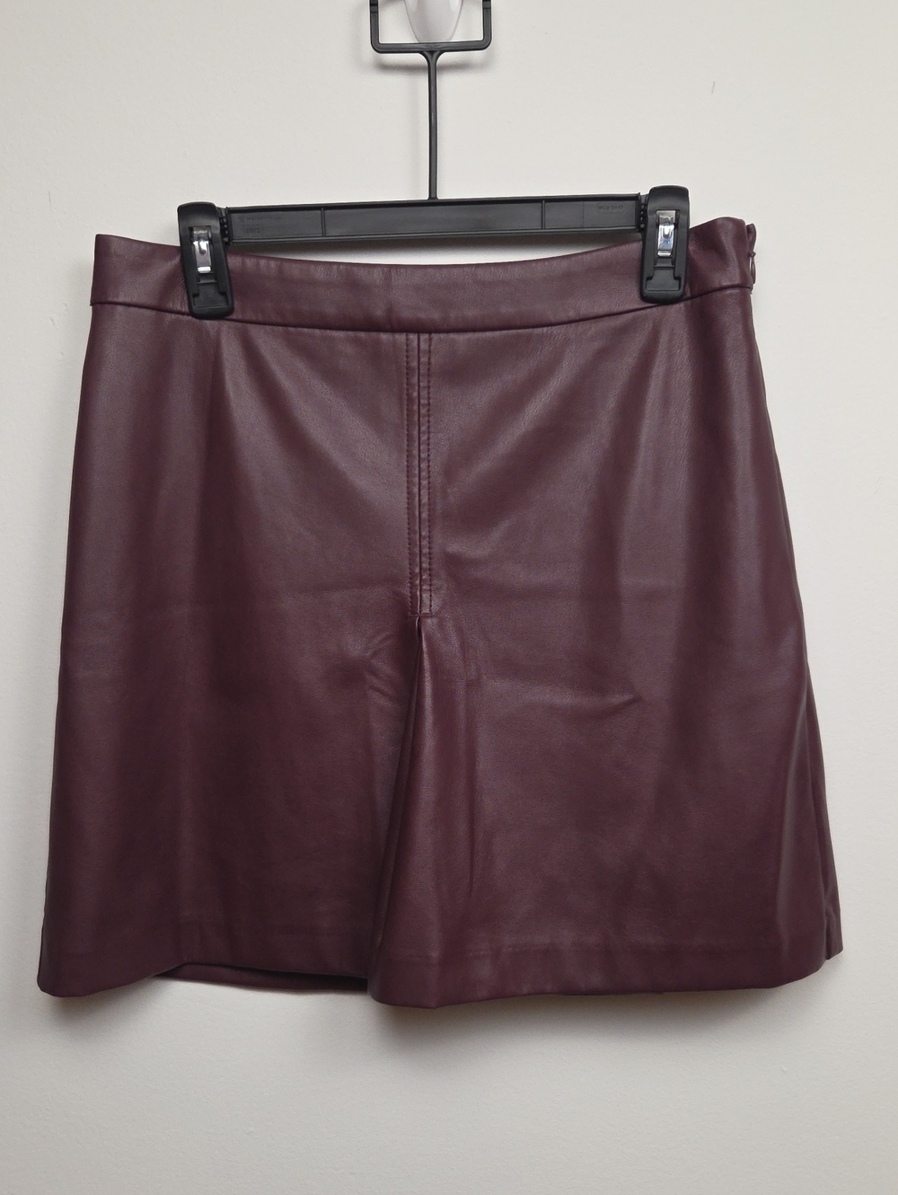 Ann Taylor LOFT Women's Classic Faux Leather Burgundy Skirt Fall Autumn Size 6